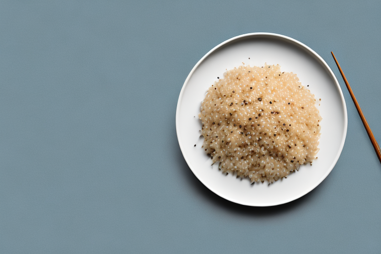 A pan of stir-fried arborio rice with truffle oil and parmesan