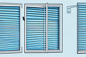 A window with adjustable louvers on the shutters