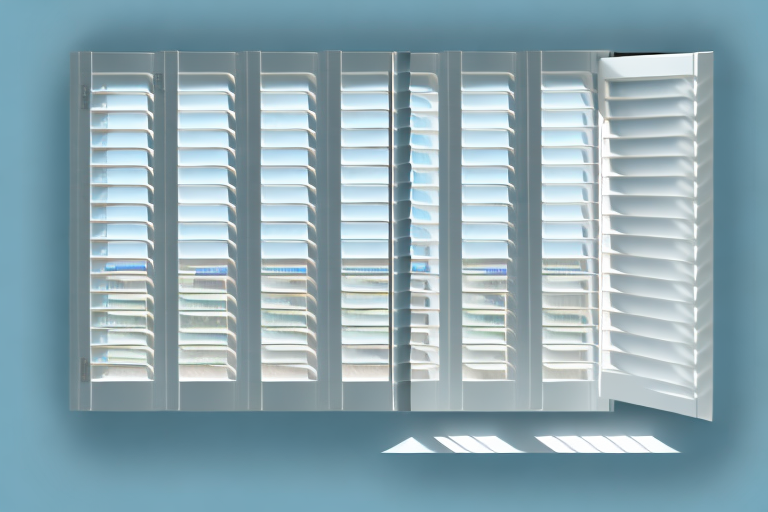 A window with interior shutters