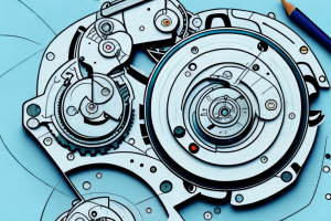 A shutter tilt mechanism being repaired