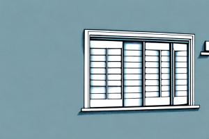 A window with shutters hung on a drywall wall