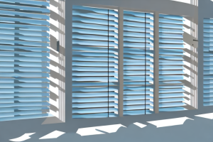 A window with synthetic shutters being cleaned