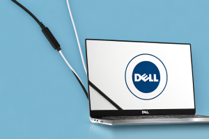 A dell xps 13 laptop with a power cord plugged in