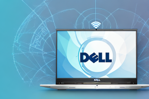 A dell g7 gaming laptop with a strong wi-fi signal radiating from it
