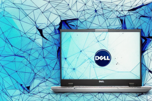 A dell vostro 15 3000 laptop with a cracked display