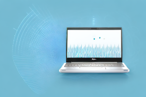 A dell g3 laptop with sound waves emanating from it