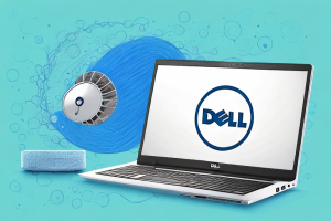 A dell inspiron 14 3000 laptop with a fan being cleaned
