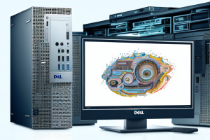 A dell optiplex 7060 computer with an open case