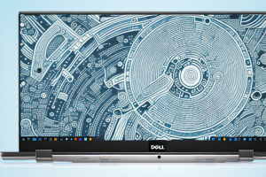 A dell xps 15 9575 laptop with its back panel open
