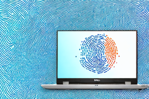 A dell precision 7520 laptop with a fingerprint scanner