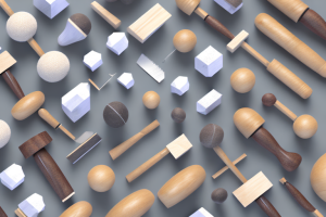 A variety of wooden and chisel mallets of different shapes and sizes