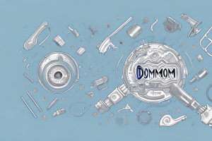 A domom universal socket with various tools and materials around it