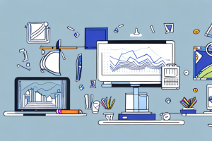 Two desks with different productivity software open on each screen