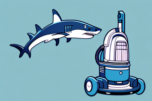 A shark and a bissell vacuum cleaner side-by-side