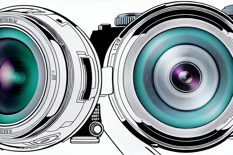 A nikon and sigma camera lens side-by-side