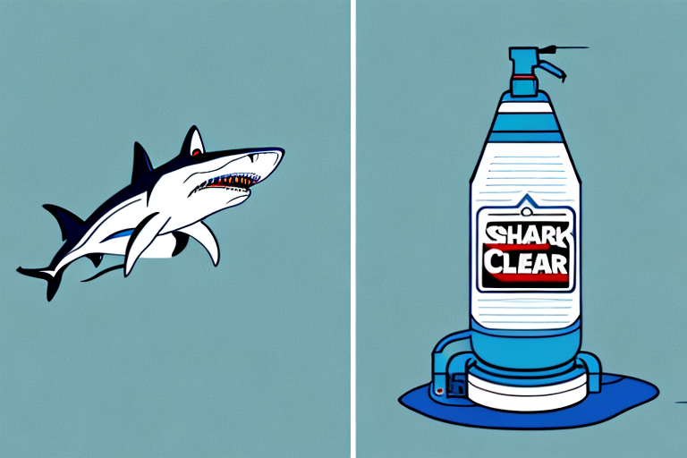 A shark and a bissell carpet cleaner side-by-side