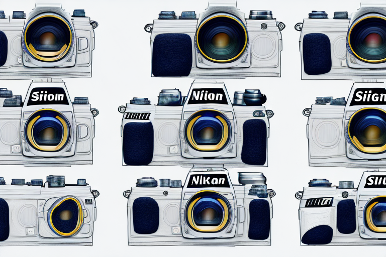 A nikon and sigma camera lens side-by-side