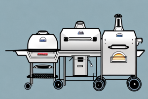 Two different weber and char-broil grill models side-by-side