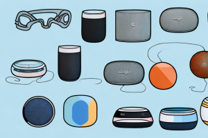 A variety of google and amazon smart speaker models side-by-side