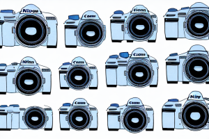 Two entry-level dslr cameras side-by-side