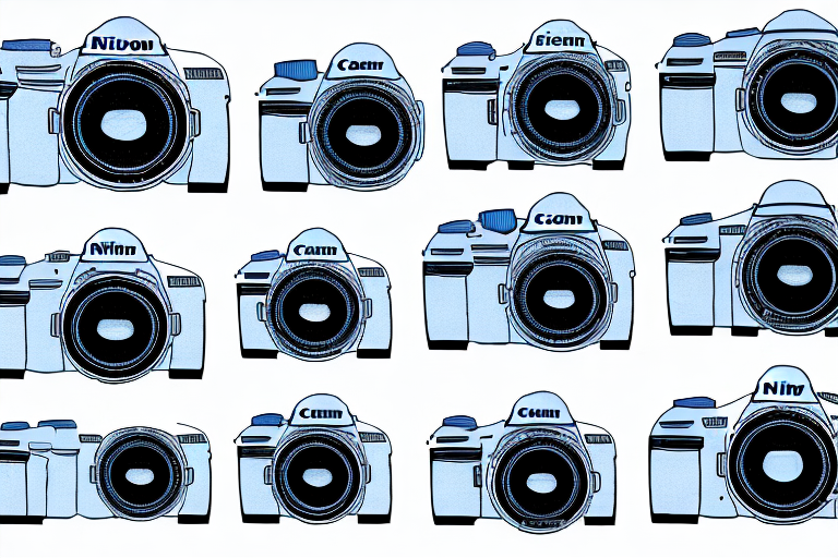 Two entry-level dslr cameras side-by-side