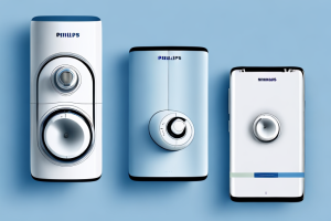 Two different models of philips and samsung smart home appliances side by side