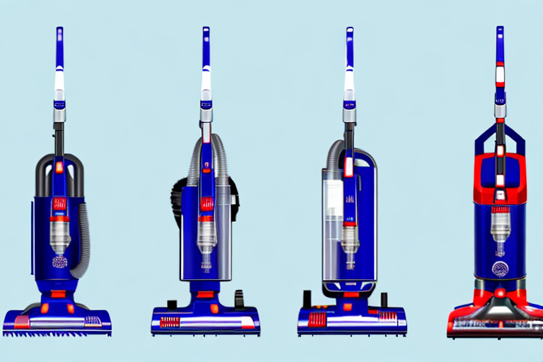 Two upright vacuum cleaners side by side