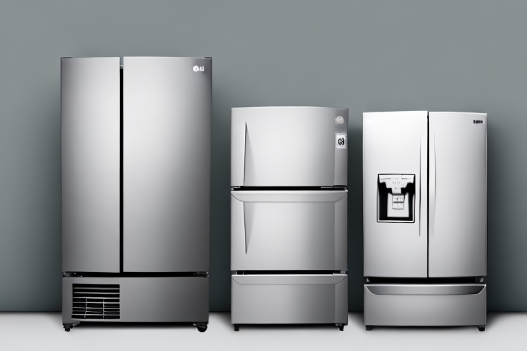 Two side-by-side freezer models