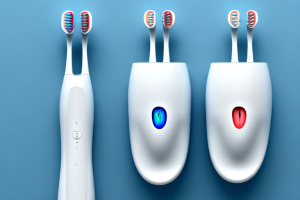Two electric toothbrushes side-by-side